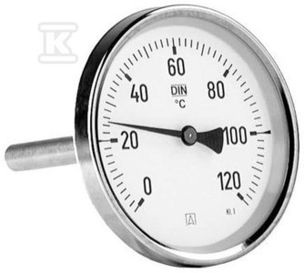 TERMOMETR BITH63, 120C/40MM, AXIAL TERMOMETR BITH63, 120C/40MM, AXIAL