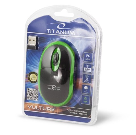 TM116G Titanum mysz bezprz. 2.4ghz 3d opt. usb vulture czarno-zielona TM116G Titanum mysz bezprz. 2.4ghz 3d opt. usb vulture czarno-zielona