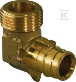 Q&E KOLANO Z GWINTEM ZEWN.PL 20-G1/2