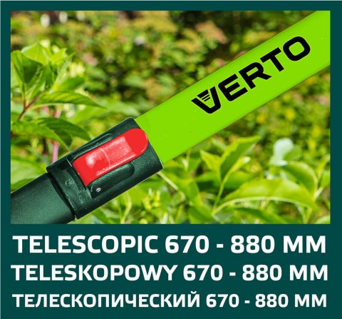 Nożyce do żywopłotu faliste teleskopowe 670 - 880 mm, ostrze 200 mm Nożyce do żywopłotu faliste teleskopowe 670 - 880 mm, ostrze 200 mm
