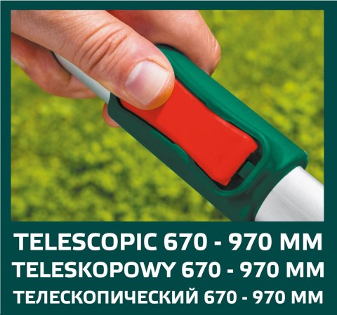 Sekator do gałęzi teleskopowy 670 mm, średnica cięcia 45 mm, uchwyty aluminiowe Sekator do gałęzi teleskopowy 670 mm, średnica cięcia 45 mm, uchwyty aluminiowe