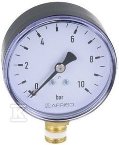 MANOMETR RF63 PIONOWY 1/4" 0-10BAR MANOMETR RF63 PIONOWY 1/4" 0-10BAR