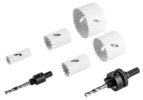 Otwornice bi-metalowe 19-68 mm, zestaw 7 szt. Otwornice bi-metalowe 19-68 mm, zestaw 7 szt.