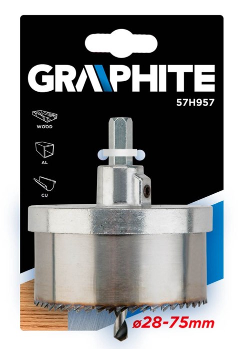 Otwornice 28-75 x 30 mm, zestaw 5 szt. Otwornice 28-75 x 30 mm, zestaw 5 szt.