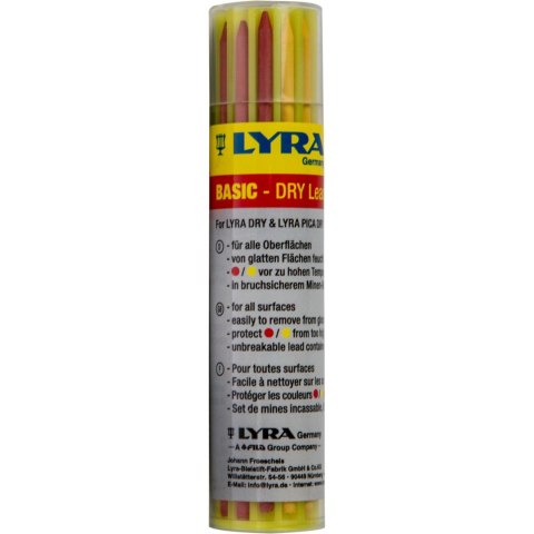 Wkład.wym.:6*grafit,3*żółt,3*czerw.do markerów lyra-drybasic Wkład.wym.:6*grafit,3*żółt,3*czerw.do markerów lyra-drybasic