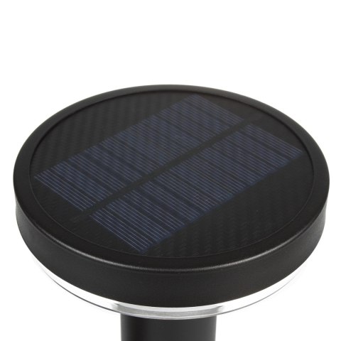 Solarna lampa LED Maclean, z czujnikiem, 3 tryby, wbijana, Li-ion 18650, IP44, 3,7V, 1200 mAh, Czarna, MCE465 B Solarna lampa LED Maclean, z czujnikiem, 3 tryby, wbijana, Li-ion 18650, IP44, 3,7V, 1200 mAh, Czarna, MCE465 B