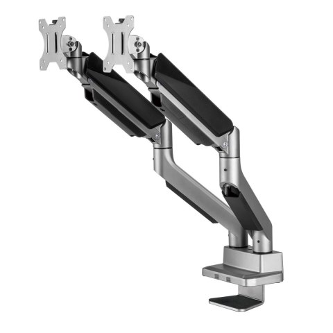 Uchwyt biurkowy na dwa monitory uniwersalny Ergo Office, sprężyna gazowa 17"-35" 15kg, VESA 75x75 / 100x100, ER-446 Uchwyt biurkowy na dwa monitory uniwersalny Ergo Office, sprężyna gazowa 17"-35" 15kg, VESA 75x75 / 100x100, ER-446