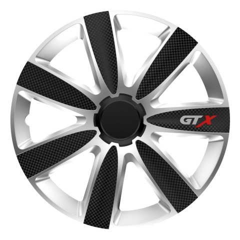 Kołpak samochodowy carbon czarno srebrny gtx 16" cali Kołpak samochodowy carbon czarno srebrny gtx 16" cali