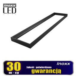 Panel led sufitowy 120x30 36w lampa slim kaseton 6000k zimny+ ramka natynkowa czarna