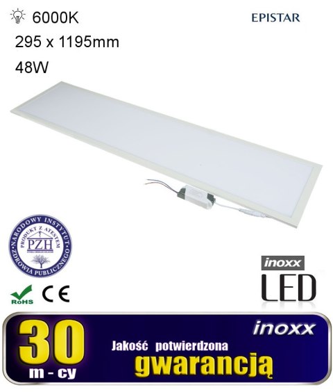 Panel led sufitowy 120x30 48w lampa slim kaseton 6000k zimny+ ramka natynkowa czarna Panel led sufitowy 120x30 48w lampa slim kaseton 6000k zimny+ ramka natynkowa czarna