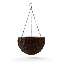Doniczka wisząca Keter Sphere Planter brązowa