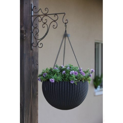 Doniczka wisząca Keter Sphere Planter brązowa Doniczka wisząca Keter Sphere Planter brązowa