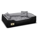Legowisko Prestige dla psa, kota 60x50 / 75x65 szaro-czarne