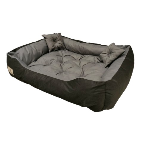 Legowisko Prestige dla psa, kota 80x60 / 100x75 szaro-czarne Legowisko Prestige dla psa, kota 80x60 / 100x75 szaro-czarne