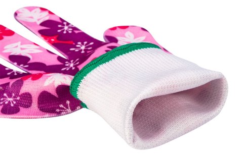 Rękawice ogrodowe, poliester, wzór kwiatki, rozmiar 9" Rękawice ogrodowe, poliester, wzór kwiatki, rozmiar 9"