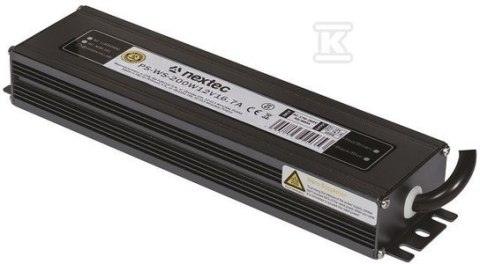 IP67 12V 16,7A 200W ZASILACZ LED SLIM