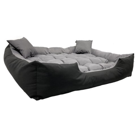 Legowisko dla psa ECCO 60x50 / 75x65 cm szaro-czarne Legowisko dla psa ECCO 60x50 / 75x65 cm szaro-czarne