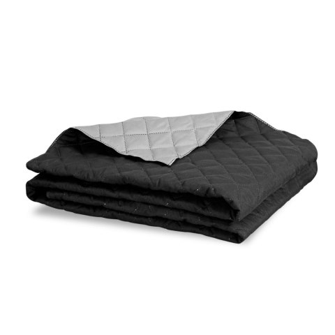Narzuta dwustronna pikowana szaro-czarna 200x220 cm Medicline