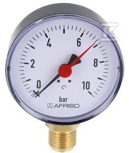 MANOMETR RF80 PIONOWY 1/2" 0-10BAR MANOMETR RF80 PIONOWY 1/2" 0-10BAR