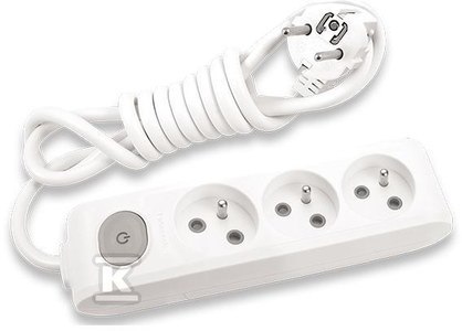 PRZEDŁ.3GN Z/U WYŁ. PRZ.STYK. 3M BIAŁ