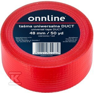 TAŚMA ONNLINE 48MM/50YD CZERWONA DUCT TAŚMA ONNLINE 48MM/50YD CZERWONA DUCT