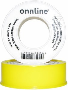TAŚMA TEFLONOWA 12MX12MMX0,1MM GAZ/WODA TAŚMA TEFLONOWA 12MX12MMX0,1MM GAZ/WODA