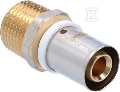 ZŁĄCZKA ZAPRASOWYWANA GZ 16MM X 1/2" ZŁĄCZKA ZAPRASOWYWANA GZ 16MM X 1/2"