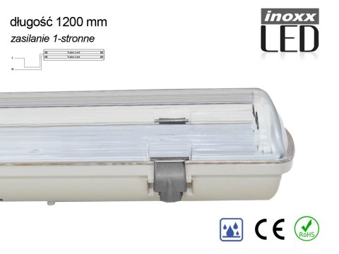 Zestaw 10x oprawa hermetyczna lampa led ip65 1-stronna + 20x świetlówka led 120cm 18w t8 6000k 1-stronna zimna Zestaw 10x oprawa hermetyczna lampa led ip65 1-stronna + 20x świetlówka led 120cm 18w t8 6000k 1-stronna zimna