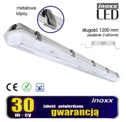 Zestaw: 10x oprawa hermetyczna lampa led ip65 + 20x świetlówka led 120cm 18w t8 4000k g13 neutralna