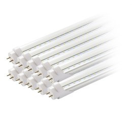 Zestaw: 10x świetlówka led 120cm 18w t8 4000k g13 neutralna przezroczysta