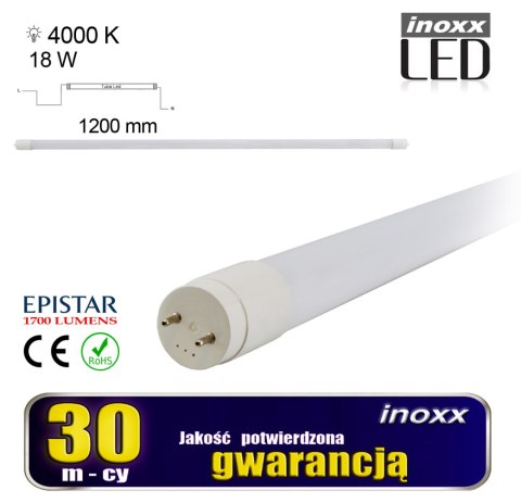Zestaw: 2x oprawa hermetyczna lampa led ip65 + 4x świetlówka led 120cm 18w t8 4000k g13 neutralna Zestaw: 2x oprawa hermetyczna lampa led ip65 + 4x świetlówka led 120cm 18w t8 4000k g13 neutralna