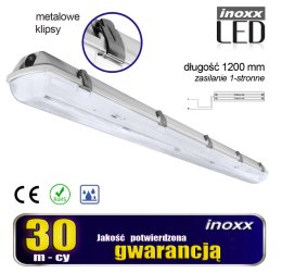 Zestaw: 5x oprawa hermetyczna lampa led ip65 1-stronna+ 10x świetlówka led 120cm 18w t8 6000k 1-stronna zimna