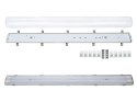 Zestaw: 5x oprawa hermetyczna lampa led ip65 1-stronna+ 10x świetlówka led 120cm 18w t8 6000k 1-stronna zimna