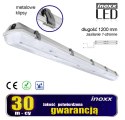 Zestaw: 8x oprawa hermetyczna lampa led ip65 1-stronna+ 16x świetlówka led 120cm 18w t8 6000k 1-stronna zimna