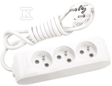 PRZEDŁ.3GN Z/U PRZ.STYK. 1,5M BIAŁY