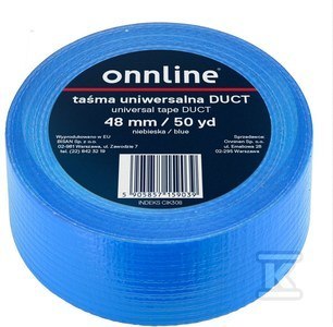 TAŚMA ONNLINE 48MM/50YD NIEBIESKA DUCT TAŚMA ONNLINE 48MM/50YD NIEBIESKA DUCT