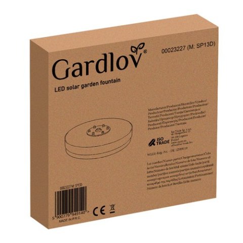 Fontanna solarna ogrodowa LED Gardlov 23227 Fontanna solarna ogrodowa LED Gardlov 23227