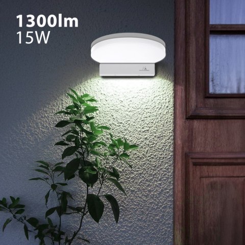 Lampa LED Maclean, kolor biały, 15W, IP65, 1300lm, barwa neutralna biała (4000K) MCE346 W Lampa LED Maclean, kolor biały, 15W, IP65, 1300lm, barwa neutralna biała (4000K) MCE346 W