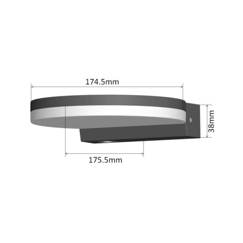 Lampa LED Maclean, kolor szary, 15W, IP65, 1300lm, barwa neutralna biała (4000K) MCE346 GR Lampa LED Maclean, kolor szary, 15W, IP65, 1300lm, barwa neutralna biała (4000K) MCE346 GR