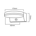 Lampa LED z czujnikiem ruchu Maclean, czujnik ruchu PIR, kolor czarny, 15W, IP65, 1560lm, barwa neutralna biała (4000K) MCE344 B