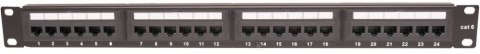 PANEL KATEGORII 6 UTP 19" 1U, 24XRJ45