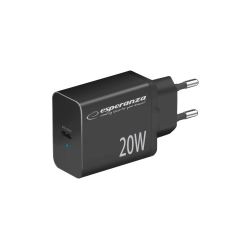 EZC104K Esperanza ładowarka sieciowa 20w usb-c pd czarna EZC104K Esperanza ładowarka sieciowa 20w usb-c pd czarna