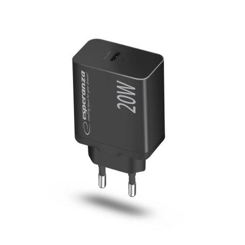 EZC104K Esperanza ładowarka sieciowa 20w usb-c pd czarna EZC104K Esperanza ładowarka sieciowa 20w usb-c pd czarna