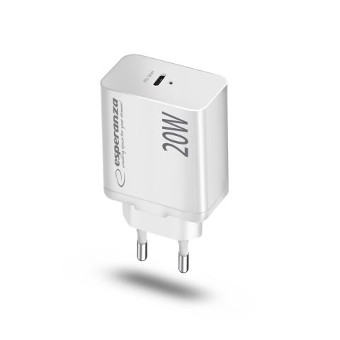 EZC104W Esperanza ładowarka sieciowa 20w usb-c pd biała EZC104W Esperanza ładowarka sieciowa 20w usb-c pd biała