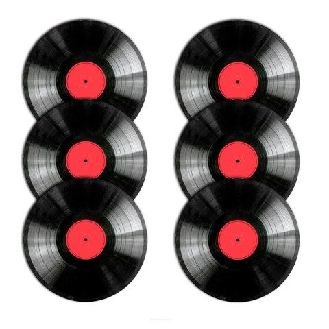 Zestaw podkładek na stół okrągłych 6D - VINYL Zestaw podkładek na stół okrągłych 6D - VINYL