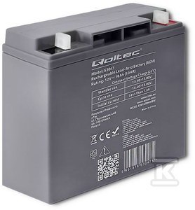 AKUMULATOR AGM/12V/18AH/MAX. 270A AKUMULATOR AGM/12V/18AH/MAX. 270A
