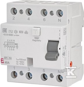 EFI-P4 AC 40/0.1 WYŁ.RÓŻNIC-PRĄD.
