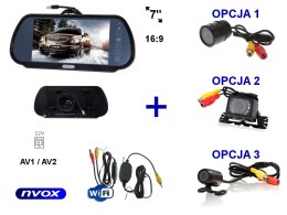 Zestaw monitor lcd 7cali w lusterku wstecznym 12v 24v samochodowa kamera cofania i bezprzewodowy moduł wifi