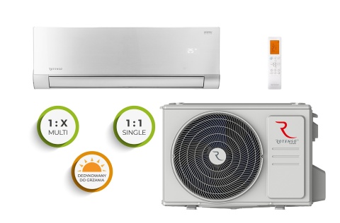 Klimatryzator ścienny Rotenso VERSU Silver 3,5 kW