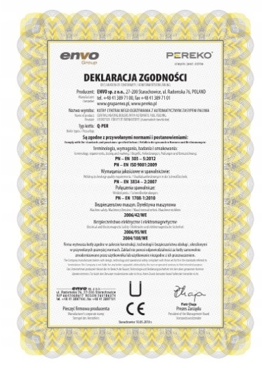 Kocioł na ekogroszek PEREKO QPER 8kW Kocioł na ekogroszek PEREKO QPER 8kW